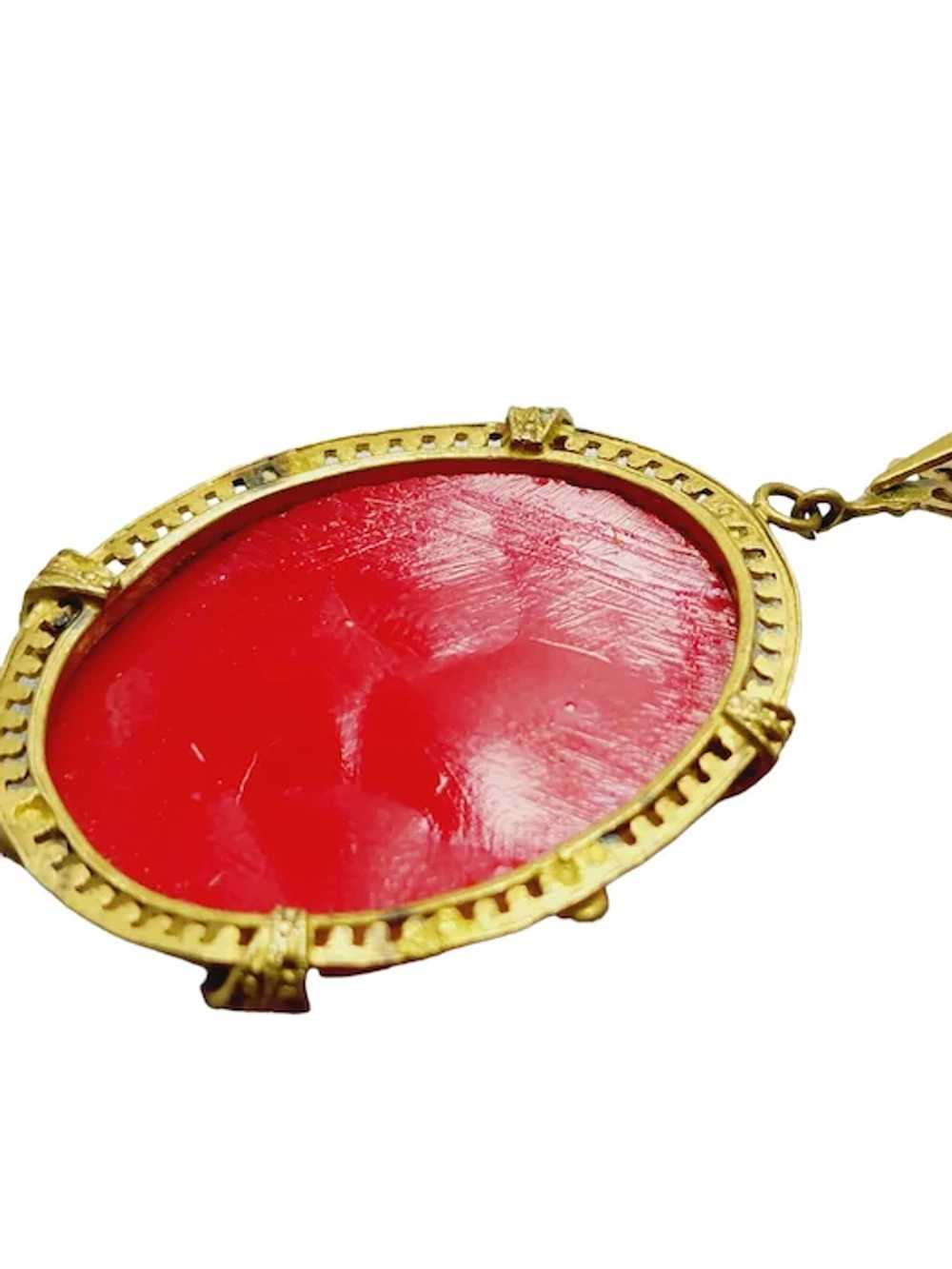 Vintage Czech Glass Pendant Necklace [A1074] - image 4