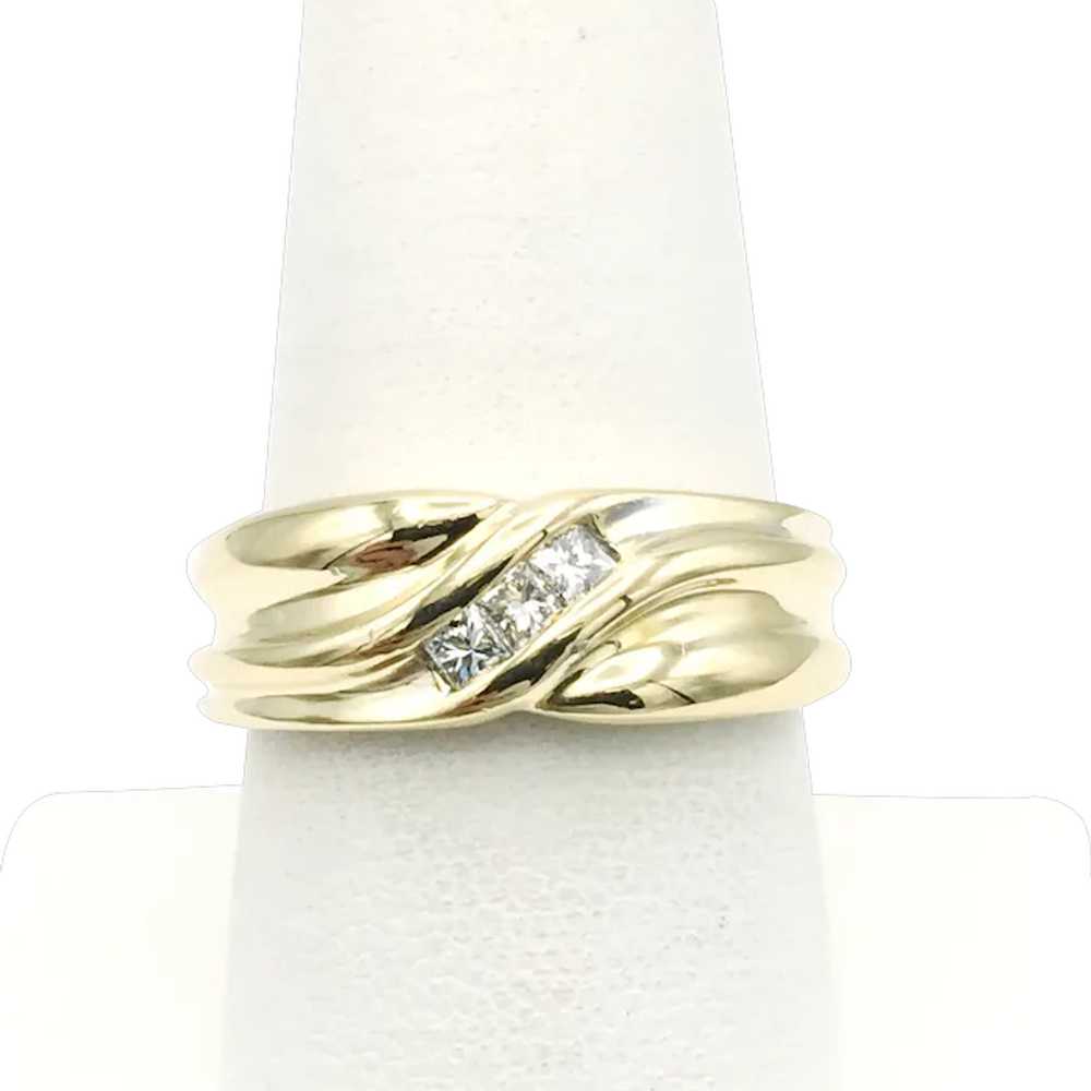 14K Men's Diamond Ring - image 1