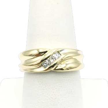 14K Men's Diamond Ring - image 1
