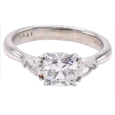 Cushion Brilliant Platinum Diamond Engagement Ring