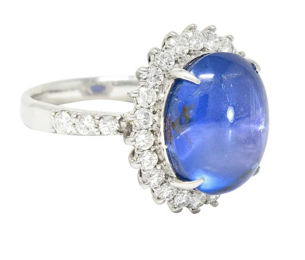 Contemporary 15.65 CTW Star Sapphire Diamond Plat… - image 3