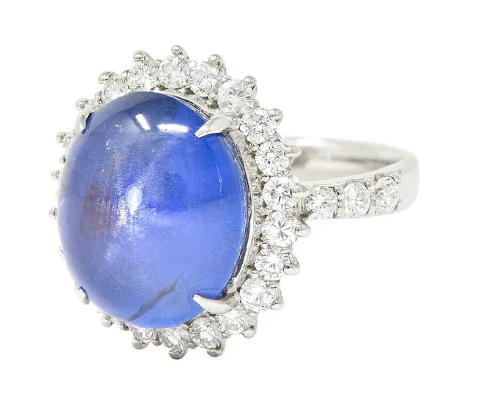 Contemporary 15.65 CTW Star Sapphire Diamond Plat… - image 7