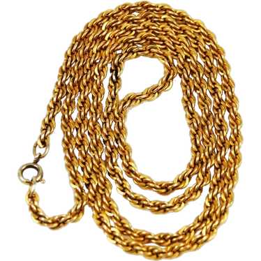 Gold Filled Long Rope Chain Necklace 30 inch - image 1