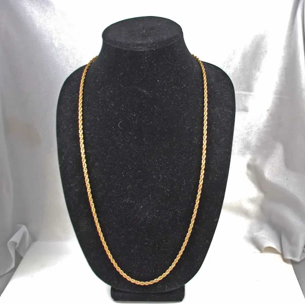 Gold Filled Long Rope Chain Necklace 30 inch - image 4