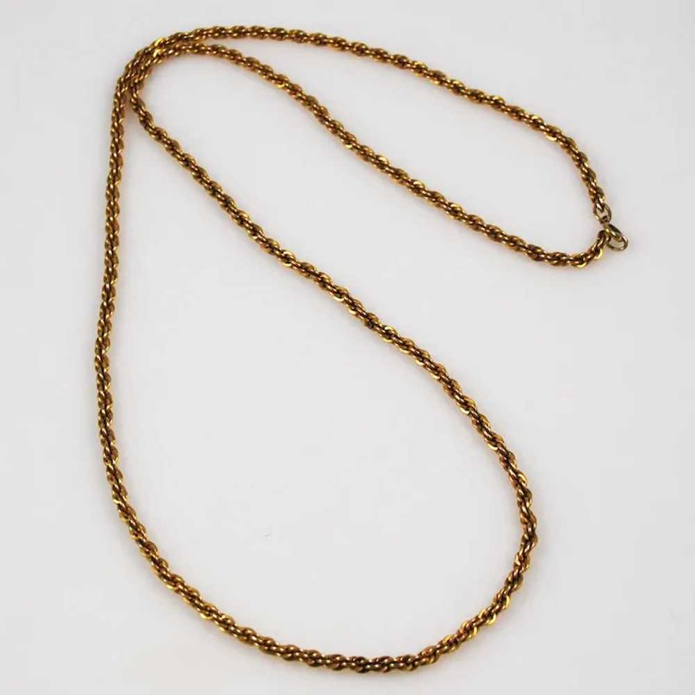 Gold Filled Long Rope Chain Necklace 30 inch - image 5