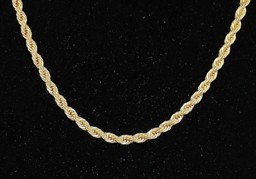 Gold Filled Long Rope Chain Necklace 30 inch - image 6