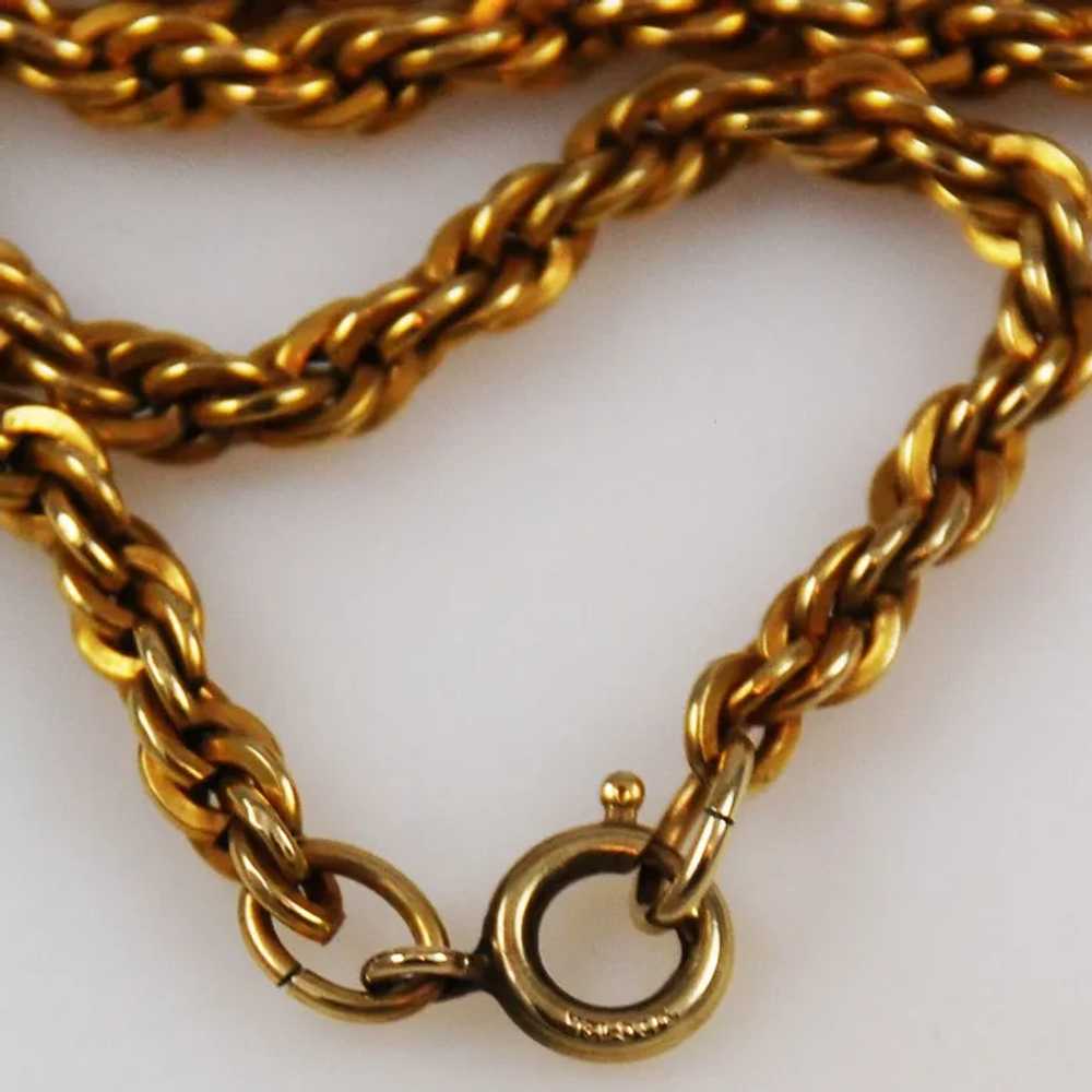 Gold Filled Long Rope Chain Necklace 30 inch - image 7