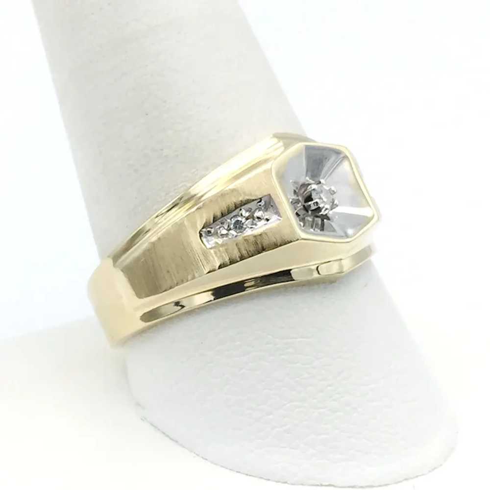 10K Men's Diamond Ring - image 2
