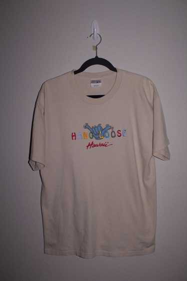 Vintage Y2K Hang Loose Hawaii Embroidered T-Shirt - image 1