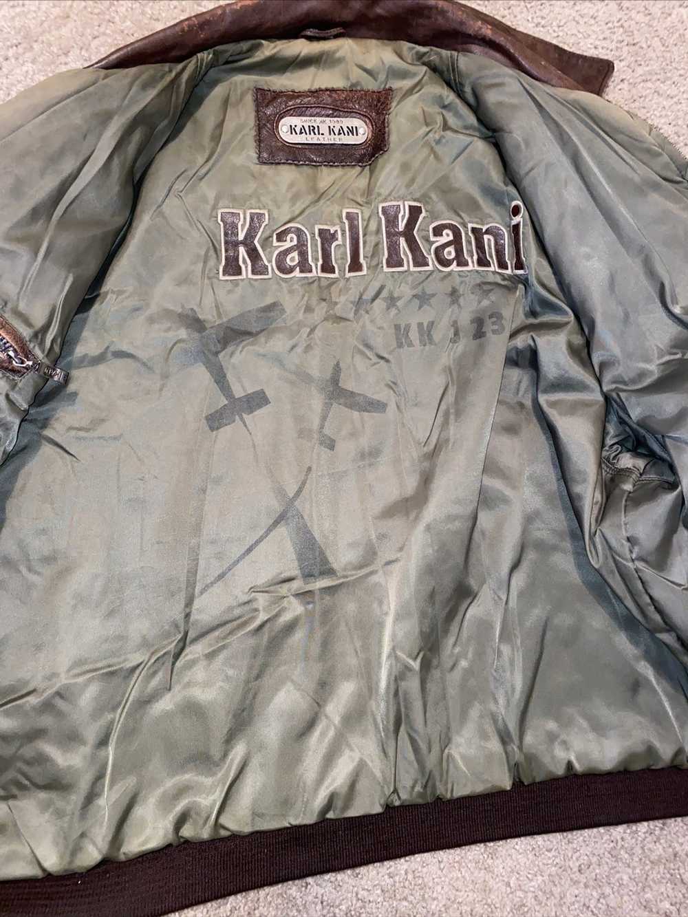 Karl Kani Karl Kani 1995 Leather Flight Bomber Ja… - image 4