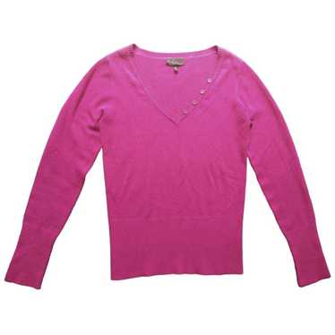 Other Takeout Pink Magenta V-neck Long Sleeve Swe… - image 1