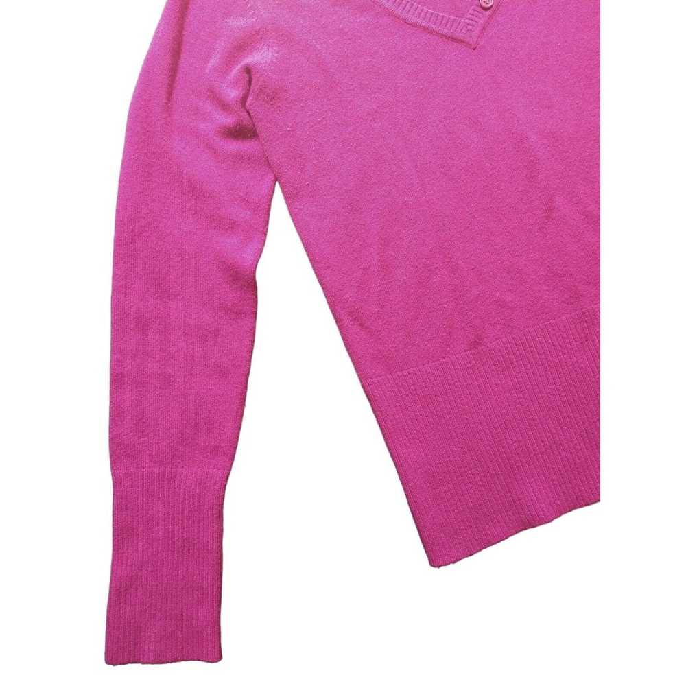 Other Takeout Pink Magenta V-neck Long Sleeve Swe… - image 3