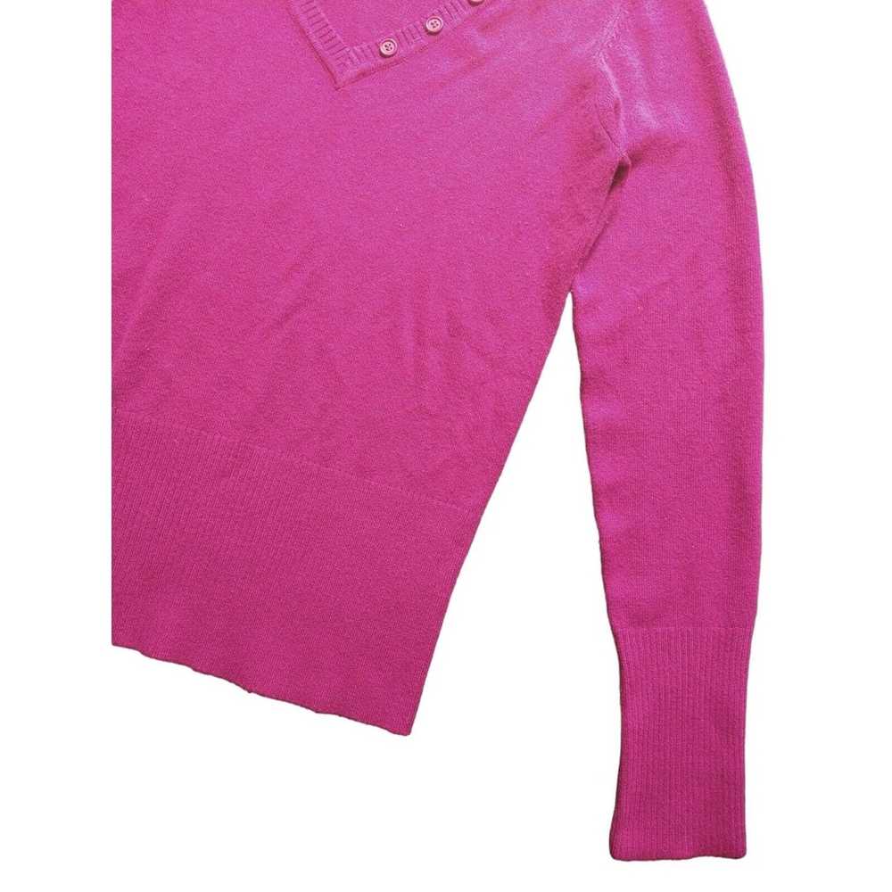 Other Takeout Pink Magenta V-neck Long Sleeve Swe… - image 4