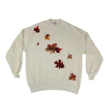 Jerzees Vintage Fall Leaves Pullover Sweatshirt - image 1