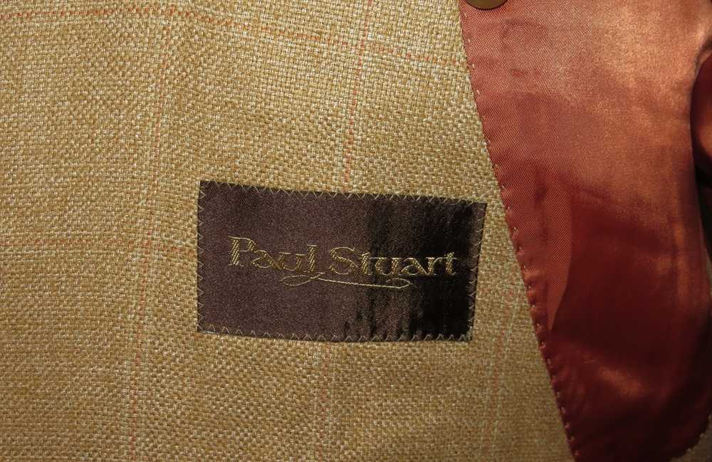 Paul Stuart Barley Tan Plaid Recent Silk Blend Tw… - image 12