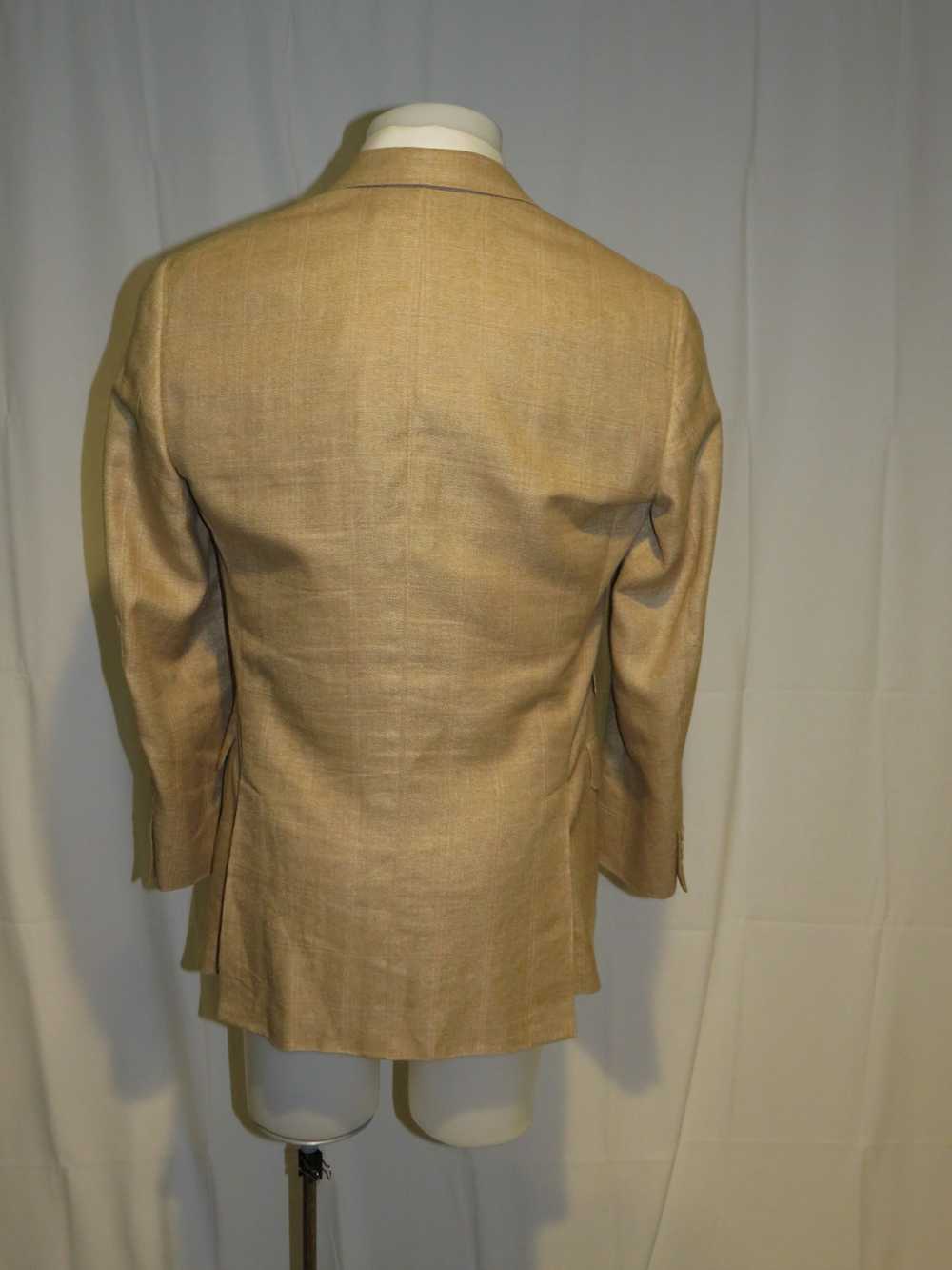 Paul Stuart Barley Tan Plaid Recent Silk Blend Tw… - image 8