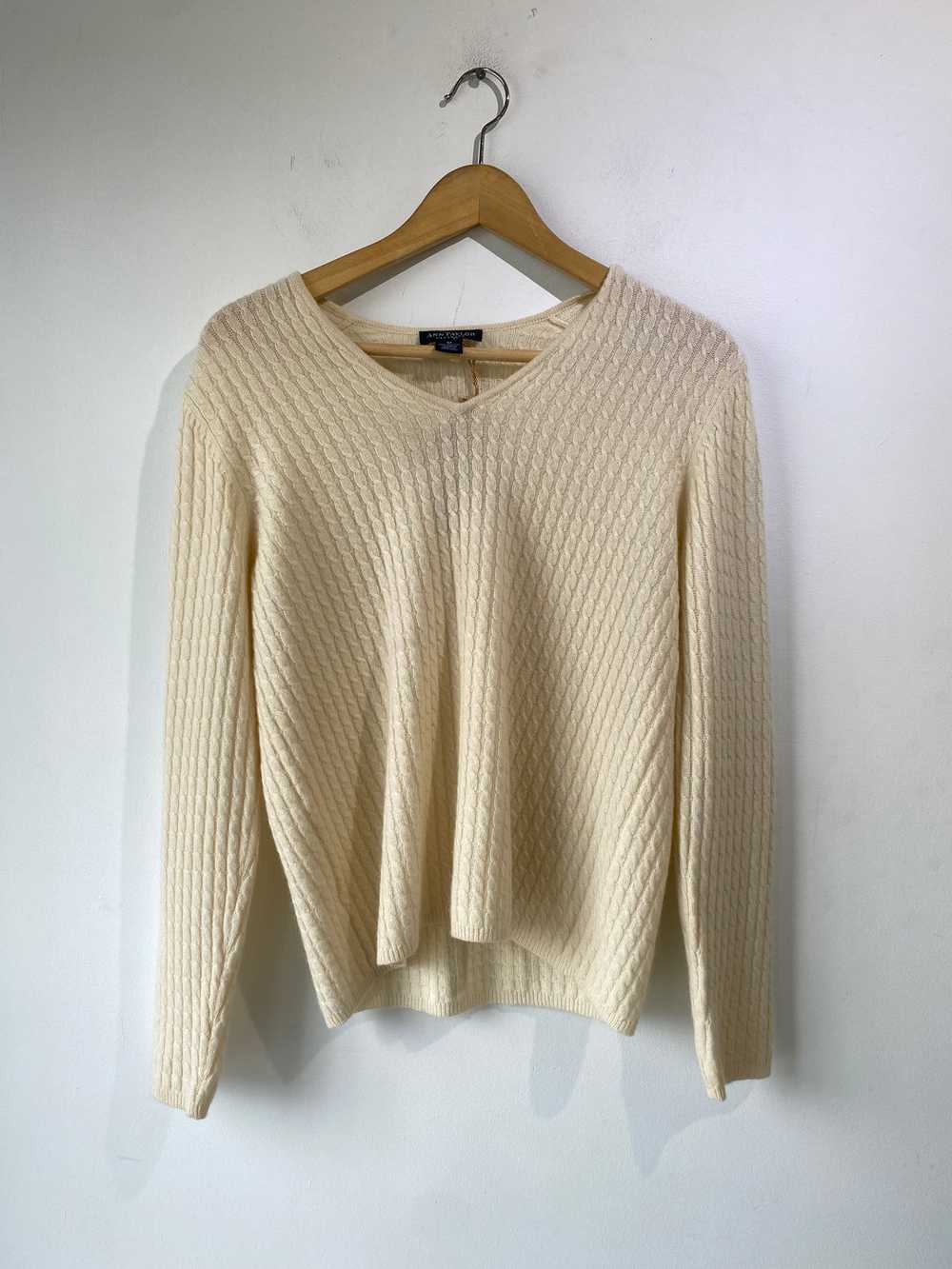 Ann Taylor White Cashmere Sweater - image 1