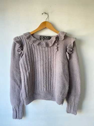 Vintage BERER New York Light Purple Hand Knit Swea