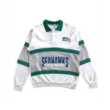 Vintage Seattle Seahawks Starter sweatshirt jersey shirt satin Kingdome XL  80s