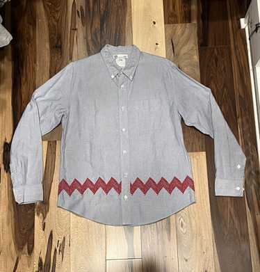 Visvim Becher Rand B.D. L/S Zig Zag Embroidery Oxf