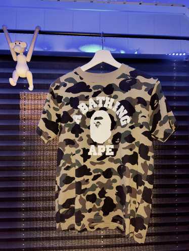 Bape × Champion Bape College Logo Camo