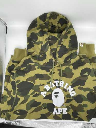 A BATHING APE BAPE Relaxed Color Camo College Full Zip Hoodie Red 3XL XXXL  NWT