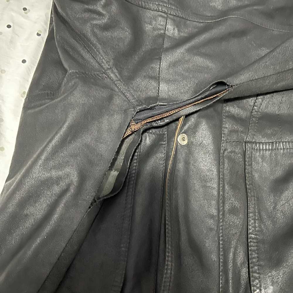 Leather Jacket × Remy × Vintage Black and Brown L… - image 5