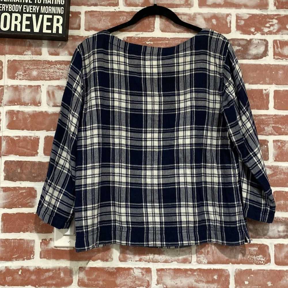 Madewell Madewell Herald Tee Blue Plaid Flannel T… - image 9