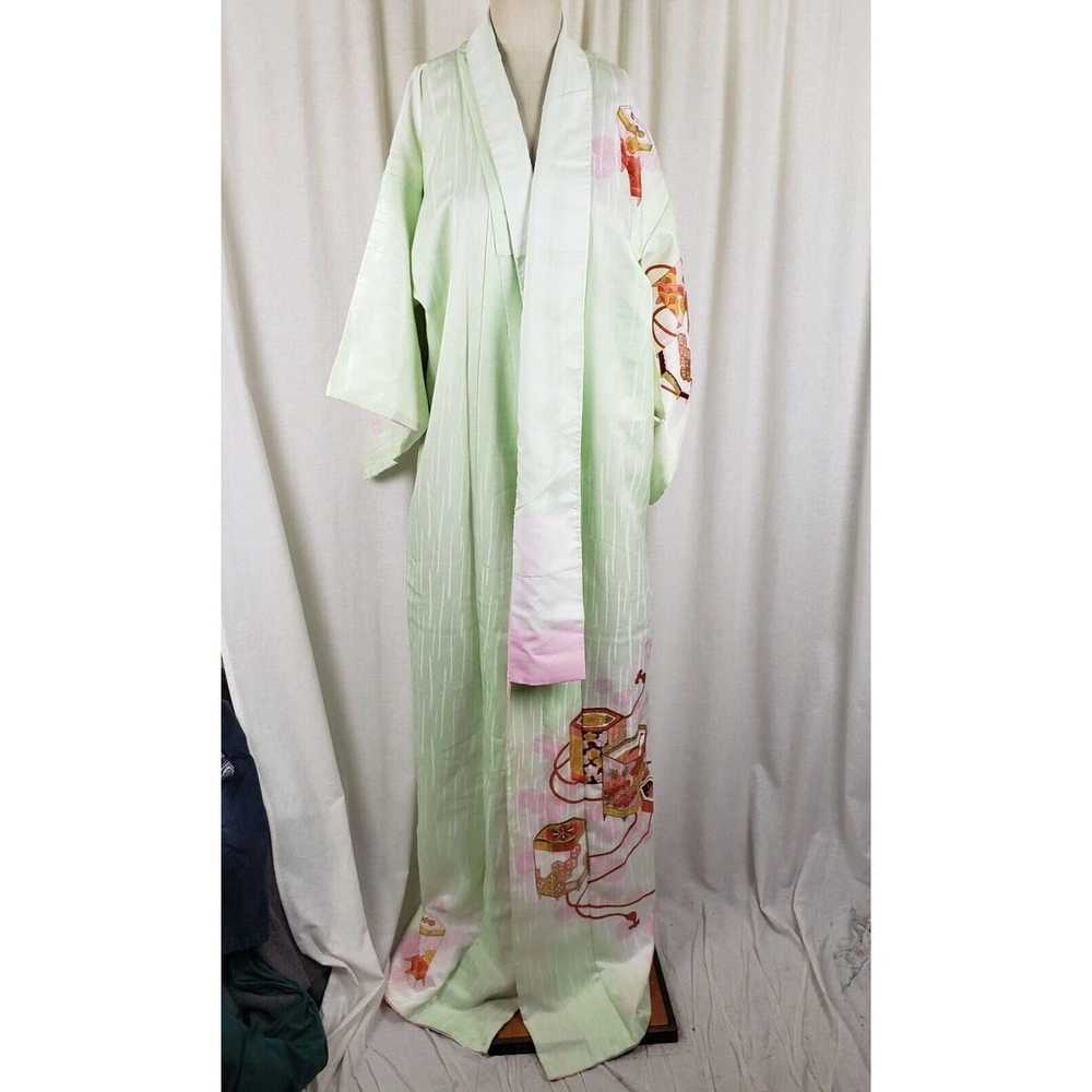 Vintage Vintage Japanese Kimono Wrap Robe Maxi Ts… - image 1