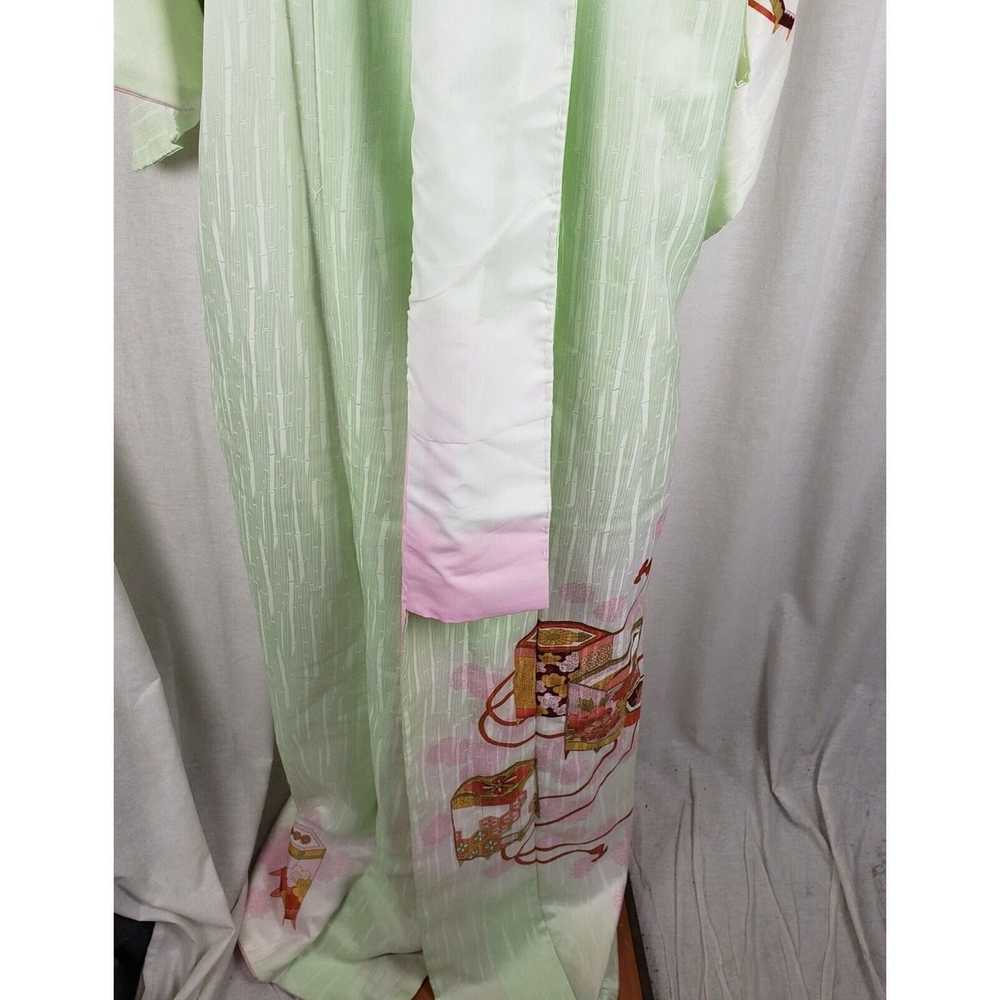 Vintage Vintage Japanese Kimono Wrap Robe Maxi Ts… - image 3