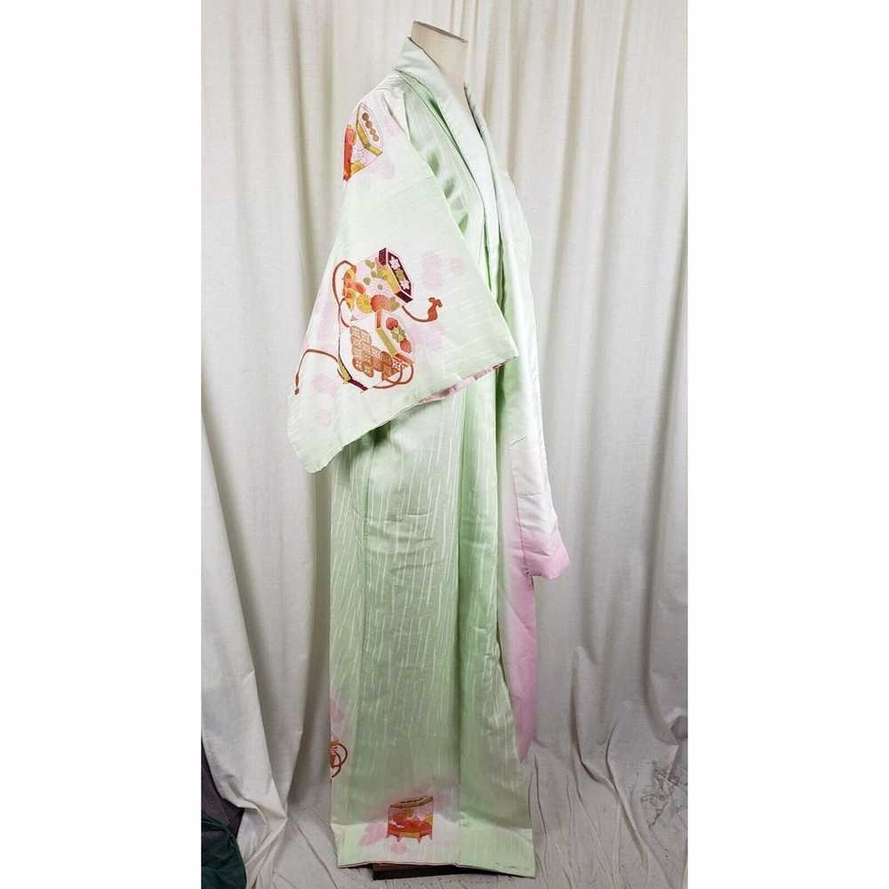 Vintage Vintage Japanese Kimono Wrap Robe Maxi Ts… - image 7