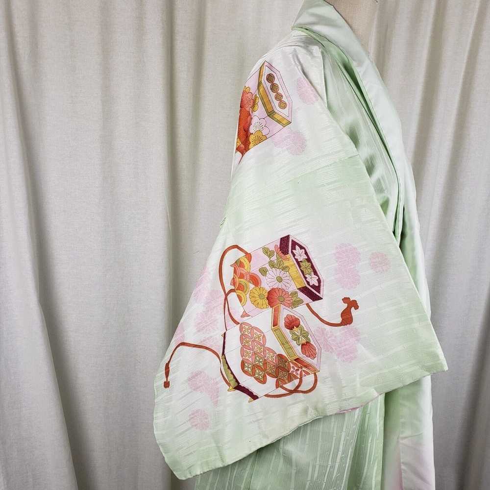 Vintage Vintage Japanese Kimono Wrap Robe Maxi Ts… - image 8