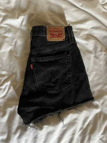 Levi's Levi black wash denim shorts