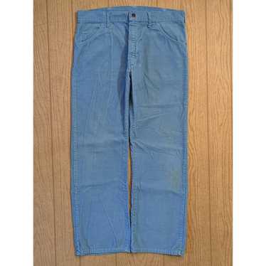 Vintage 1970s Faded Baby Blue Corduroy Pants - image 1