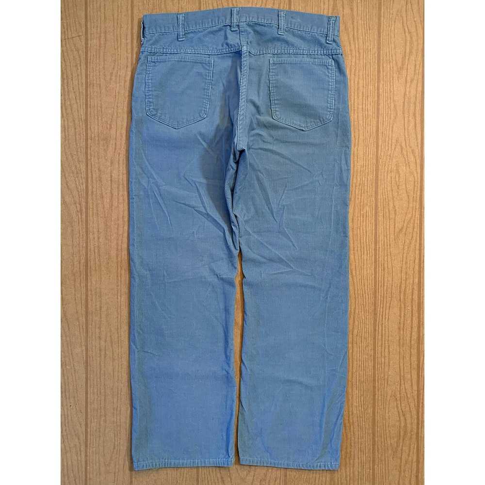 Vintage 1970s Faded Baby Blue Corduroy Pants - image 2