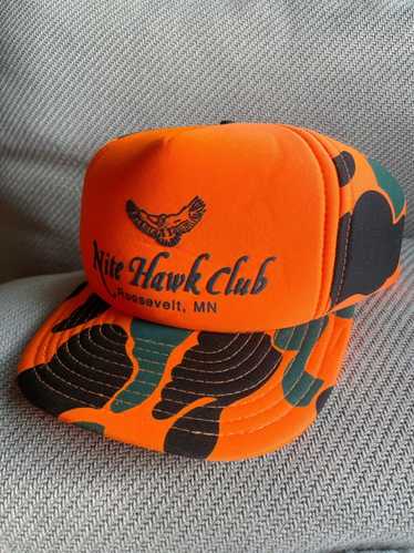 Vintage Neon Orange Camo Nite Hawk Club Minnesota 