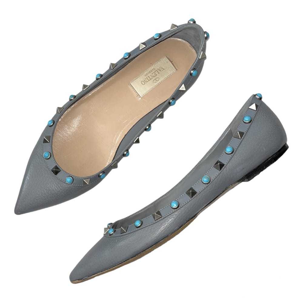 Valentino Garavani Rockstud leather ballet flats - image 2