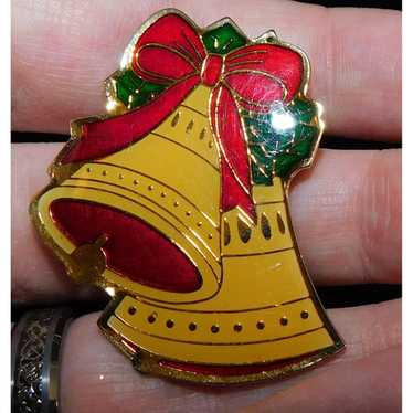 Other Vintage Gold Christmas Bells Pin