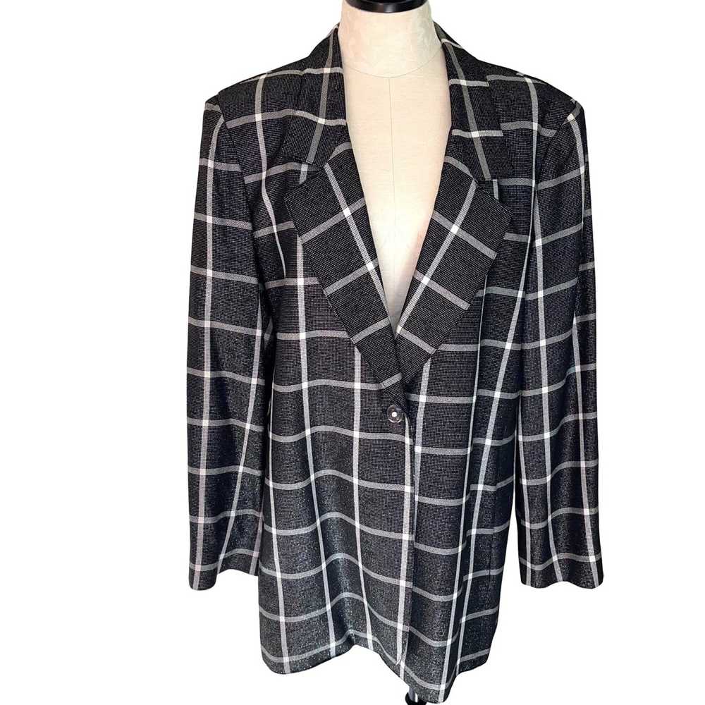 Vintage Erez Sport Womens Blazer Black Size Large… - image 1