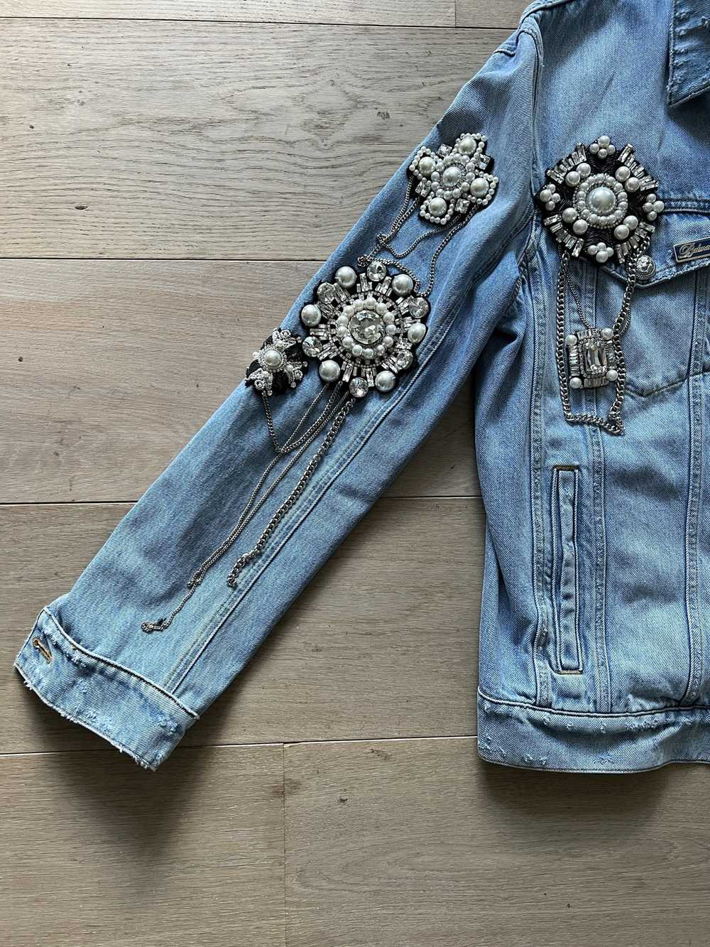 Balmain Embellished Denim Jacket - image 5