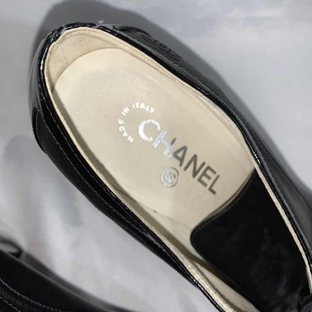 Chanel CHANEL size 38.5 black calfskin/patent lac… - image 9