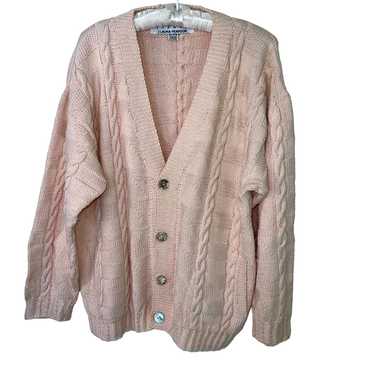 Vintage Tijuca Laura Pearson Womens Cardigan Pink 