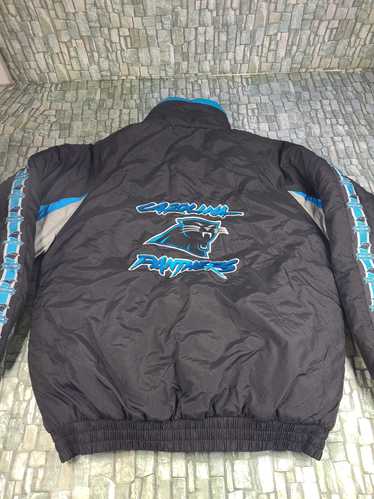 Vintage NFL (Pro Player) - Carolina 'Panthers' Leather Jacket 1990's Large