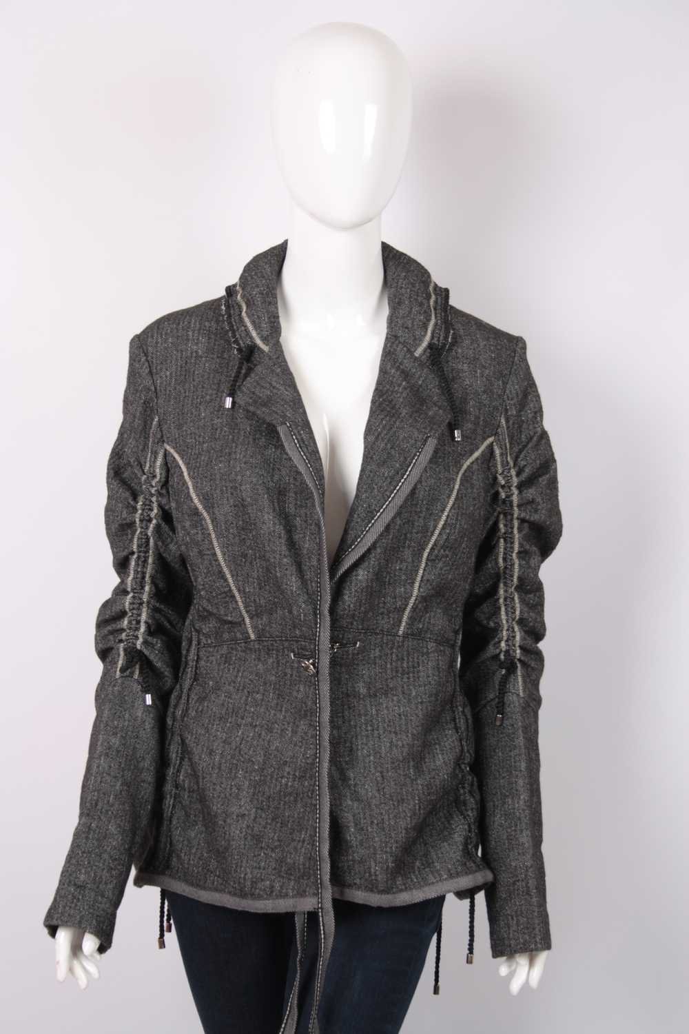 Avant Garde High Use Blazer Linen Wool Herringbon… - image 3