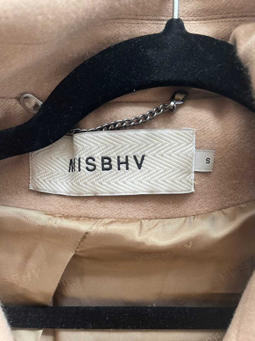 Misbhv Patch Detail Oversized Coat in Tan - image 4