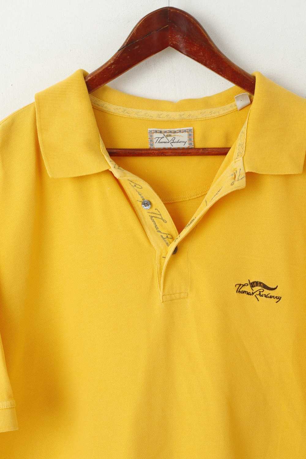 Burberry Thomas Burberry Men XL Polo Shirt Yellow… - image 2