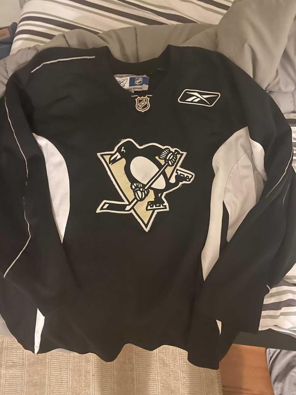 Pittsburgh Penguins Reebok Wordmark White Hooded Sweatshirt