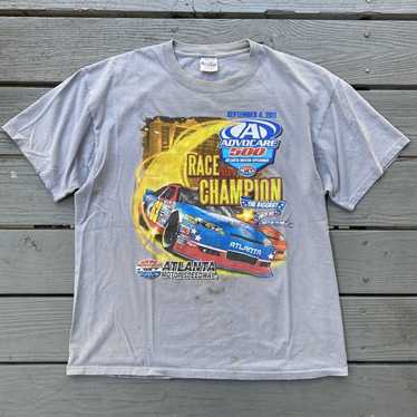 ATLANTA MOTOR SPEEDWAY Speed Shop black L t shirt ATL Braves Hawks