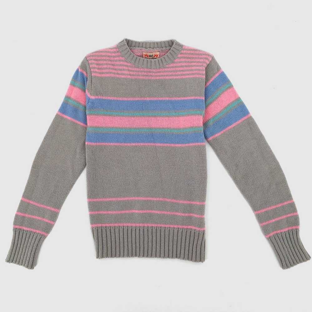 Coloured Cable Knit Sweater × Streetwear × Vintag… - image 1