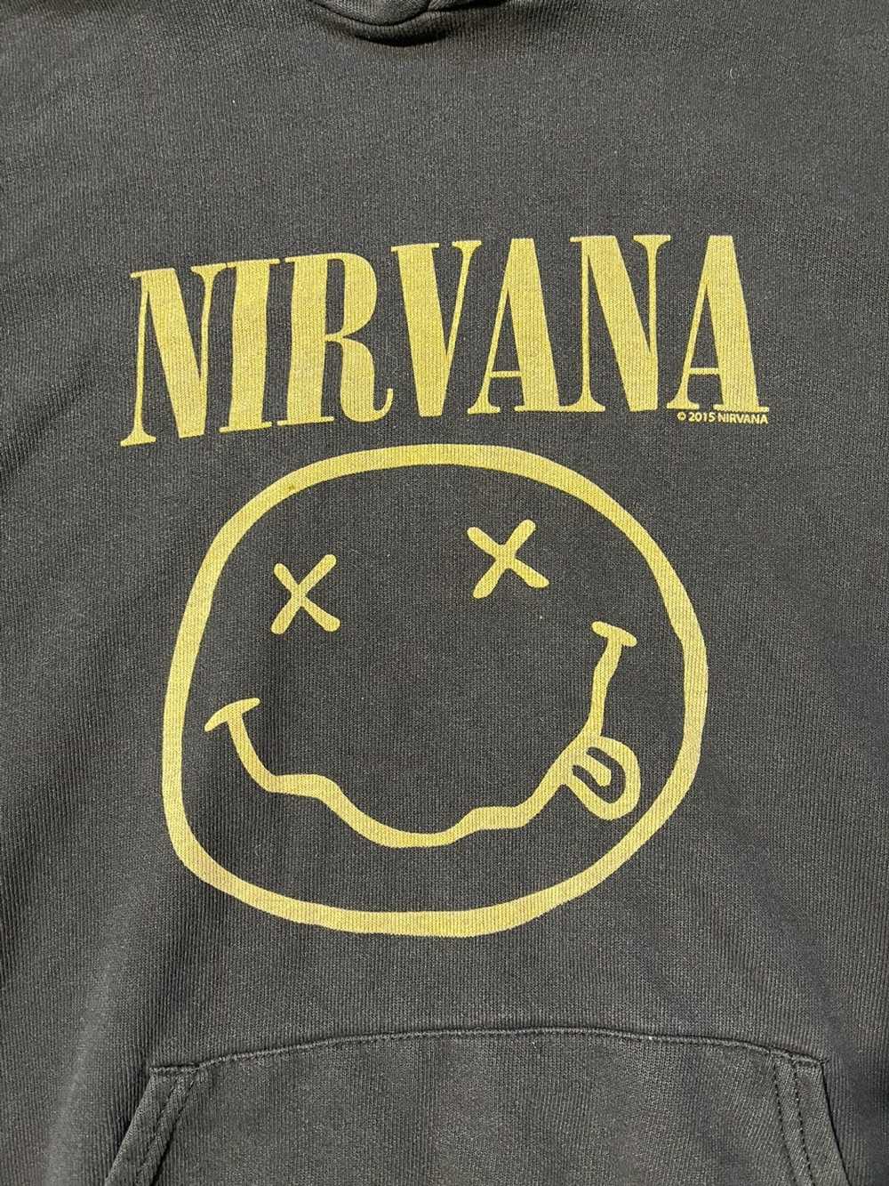 Nirvana × Rock Band × Vintage Nirvana Print Hoodie - image 3